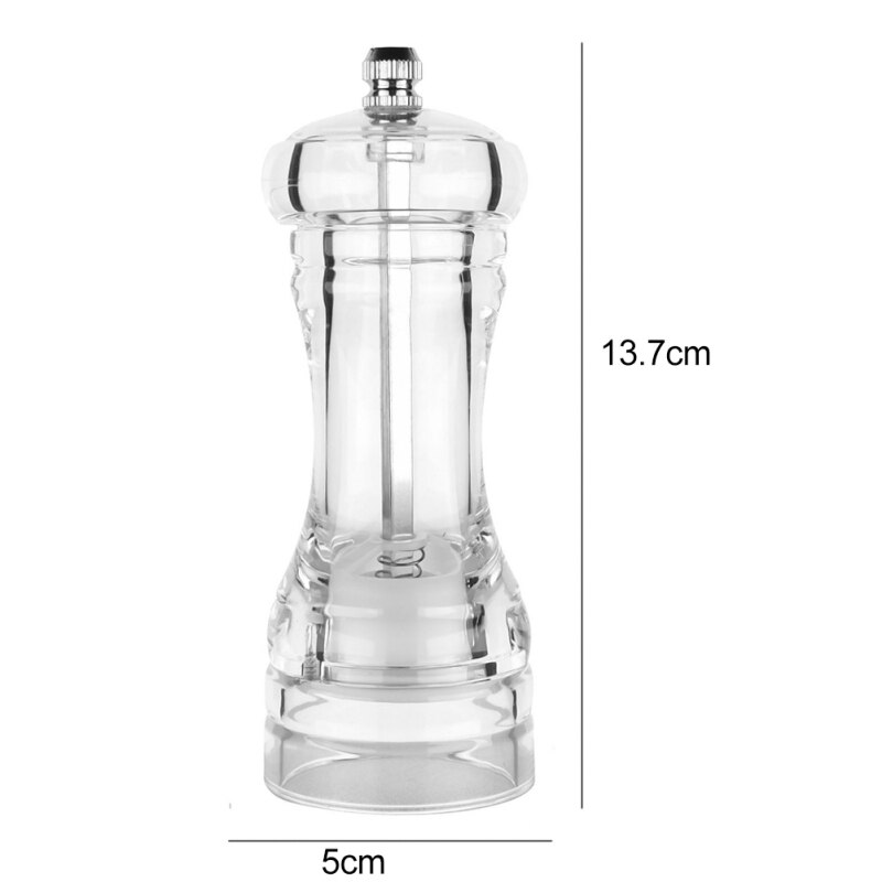 Acrylic Transparent Pepper Grinder Manual Pepper Grinder Ceramic Core Multi-purpose Seasoning Bottle For Kitchen Mills: M