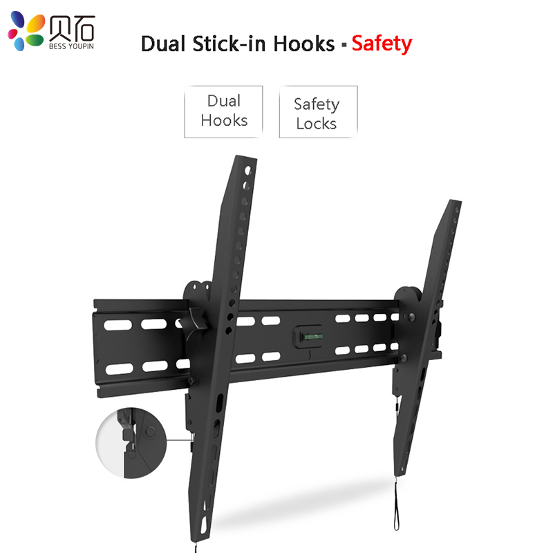 tilt tv veggbrakett feste lcd Observere stativ holder til 32-65 '' flatskjerm-tver med vesa  til 400*600mm lastekapasitet 88 lbs