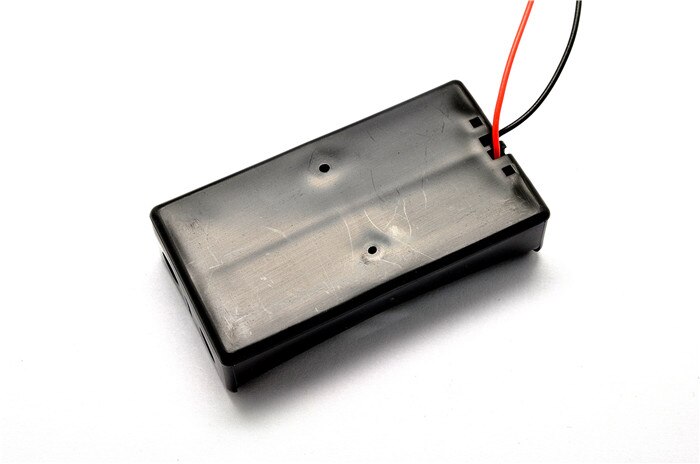 Batterij Case Plastic Batterij Houder Opbergdoos Zwart Met Wire Lead voor 18650 batterij