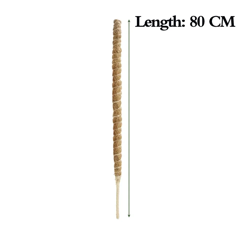 Poste de musgo para plantas trepadoras de interior, enredaderas para cultivar plantas hacia arriba, soporte para plantas con lazos de jardín, 60/70/80/90/100/110/120CM, 1 unidad: Naranja