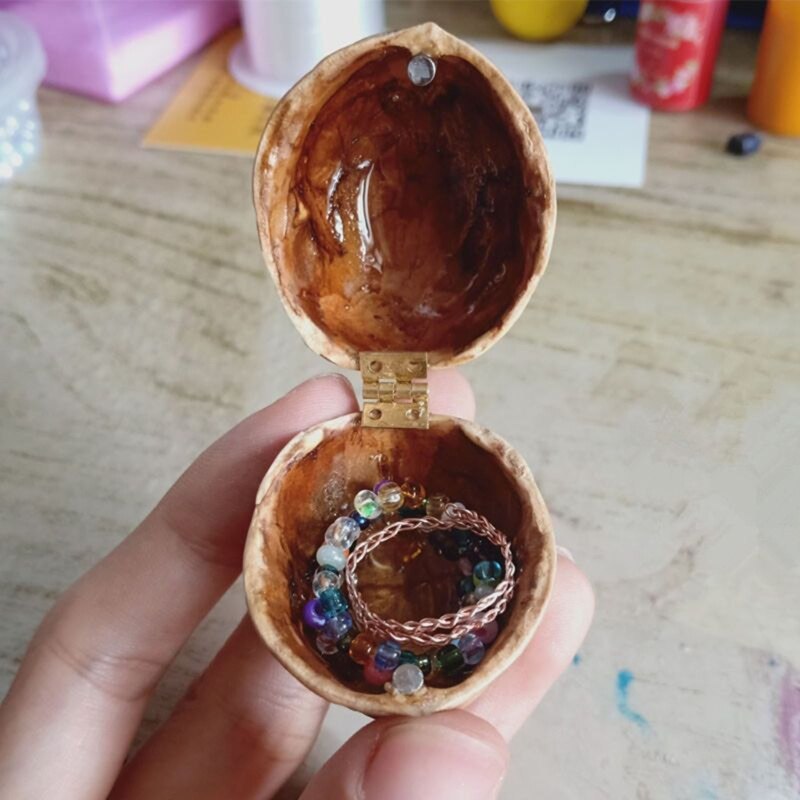 100 Pieces Mini Copper Hinge Jewelry Box Folding Hinges Light Duty Butt Hinge Small Furniture Hardware with Screws