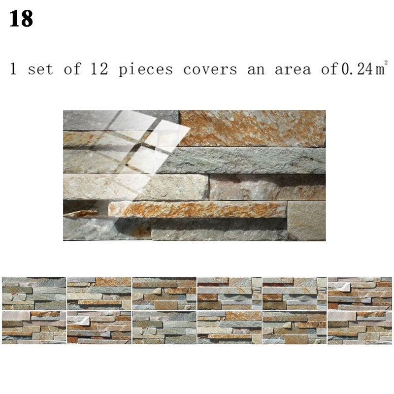 12 Stuks Floor Stickers Zelfklevende Badkamer Keuken Tegel Stickers Decoratieve Waterdichte Antislip Dikke Slijtvaste: 18