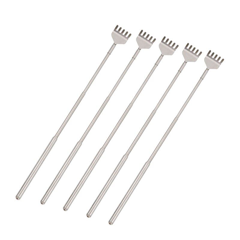 1pc Practical Handy Telescopic Back Scratcher Stainless Itch Scratch Back Scratcher Pocket Scratching Massage Tools