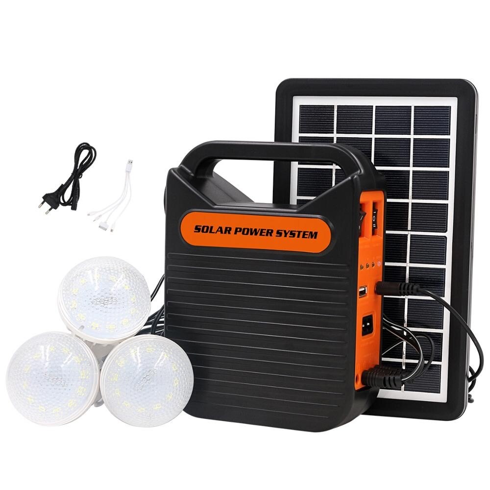 3W Huis Led Light Emergency Zonne-energie Systeem Thuis, Camping Zonne-energie Kit Generator