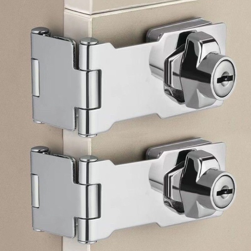 Locking Hasp Staple Keyed Hasp Locks Office Security Buckle Shed Cabinet Door Security Locker Drawer Latches Cupboard Padlock