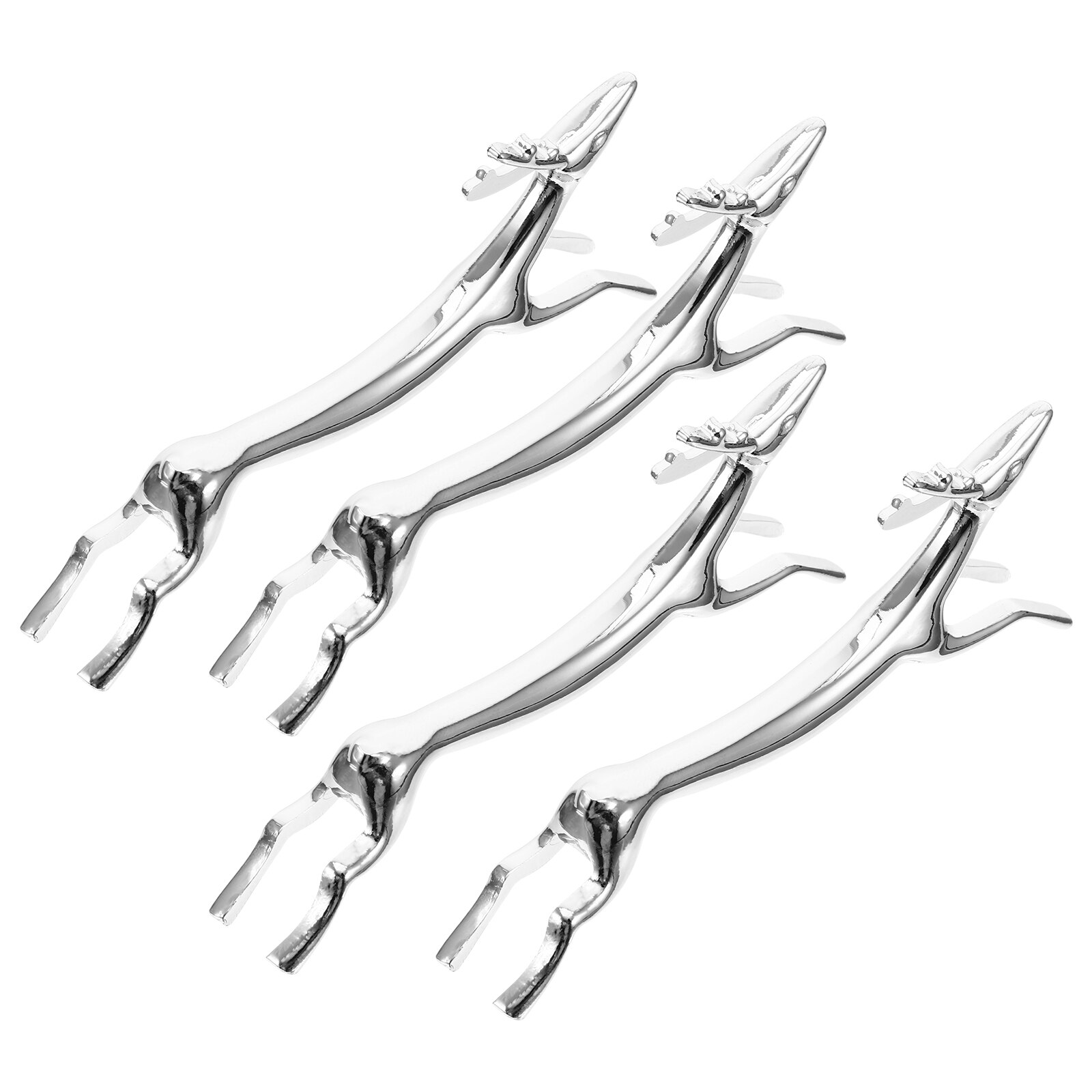 4 Pcs Besteck Racks Besteck Klammern Haushalt Tisch Dekorationen (Silber)