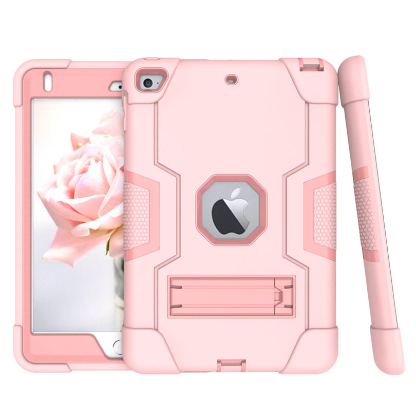 Armor Case Voor Ipad 4 3 2 9.7 Heavy Duty Silicone Tpu + Pc Hard Stand Shock Proof + screen Protector IP71: Oranje