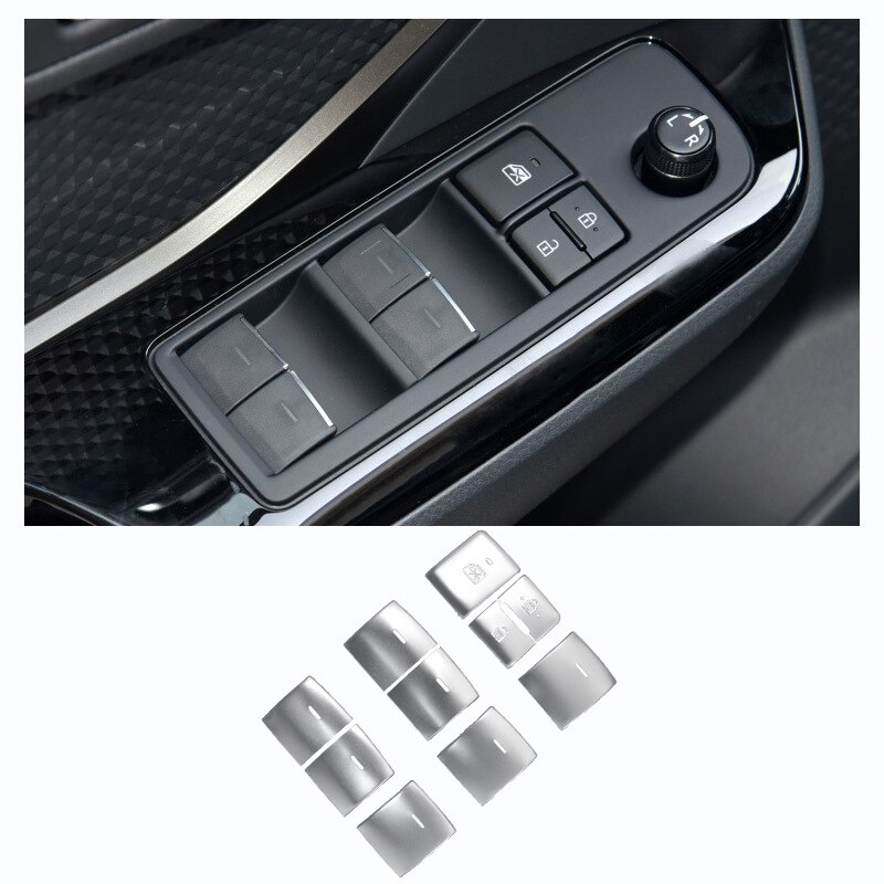 Auto Raam Glazen Lift Motor Start Stop Versnellingspook Panel Ac Knop Cover Schakelaar Frame Trim Voor Toyota C-hr Chr: L