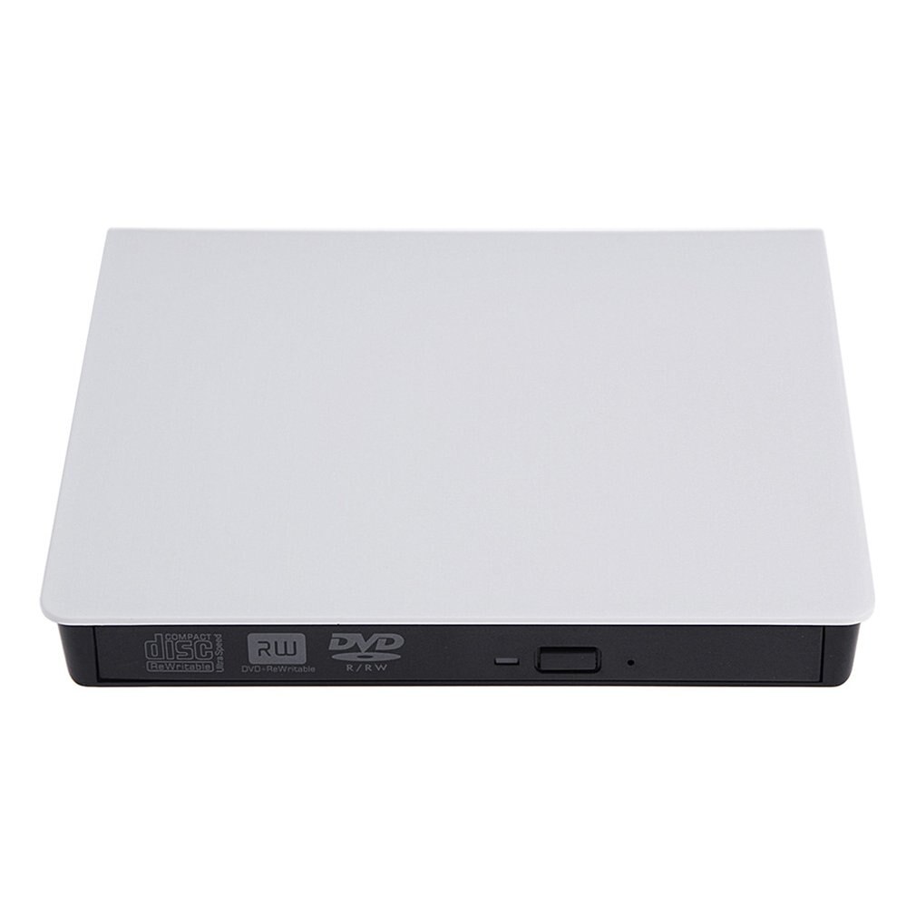 Usb 3.0 externe drive dvd-rom cd-rw dvd-rw brander speler draagbare lezer slank voor windows 7/8/10 laptop: Wit