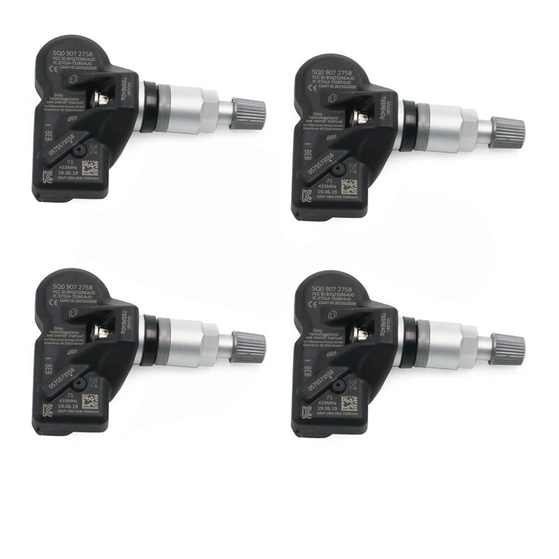 4x för vw passat amarok beetle crafter tiguan touareg touran transporter golf arteon tpms däcktrycksmätare system sensor