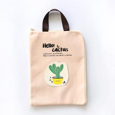 Cactus papers studentenbenodigdheden etui voor kinderen kinderen studentenbenodigdheden opbergtas  a4 canvas dossiertas map: Roze