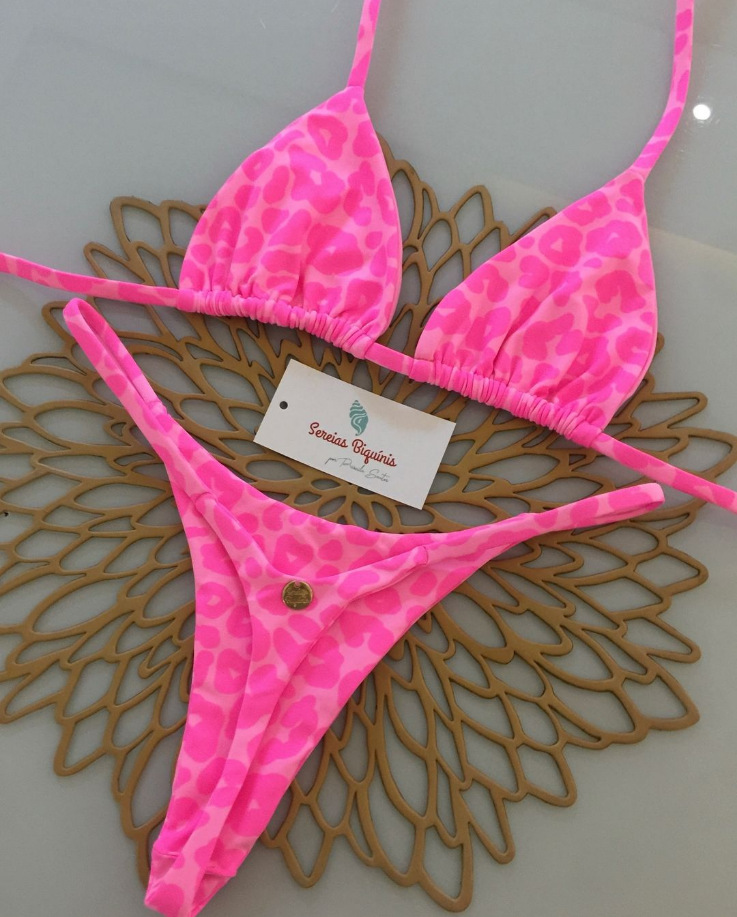 Maillot de bain brésilien sexy pour femmes, bikini de plage, ,: S / Rose