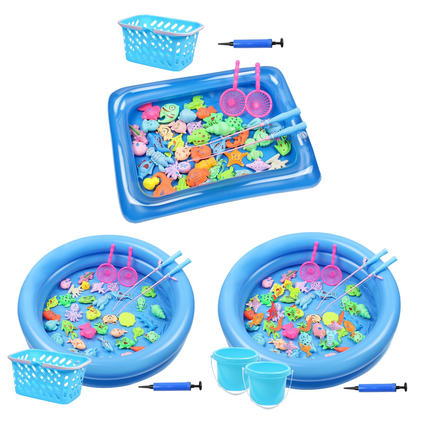 Kinderen Magnetische Vissen Ouder-kind Interactief Speelgoed Game Kids 2 Staaf 34/44 3D Vis 1 Zwembad Water Baby bad Speelgoed Outdoor Speelgoed