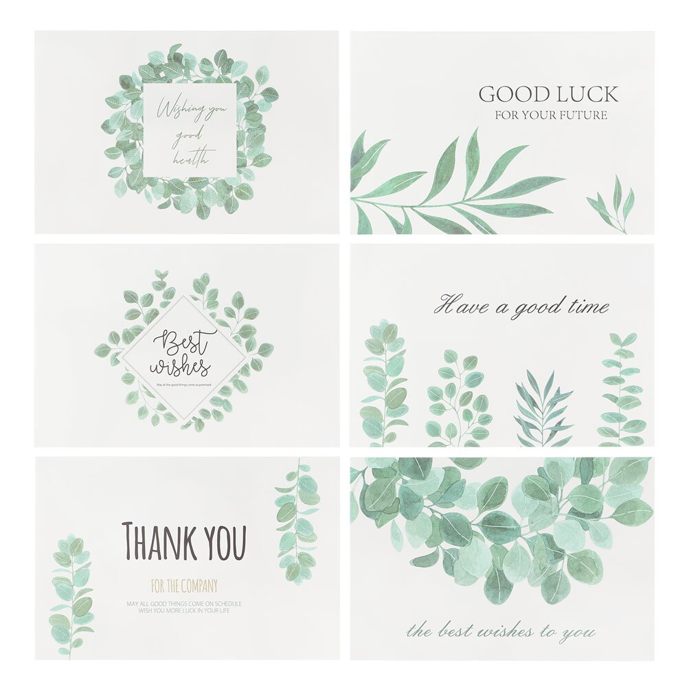 Cartes de remerciement en feuille d'or, lot de 4/6 cartes d'invitation à motifs floraux avec enveloppes, autocollants vierges, cartes postales pliantes: 6Pcs-type 3