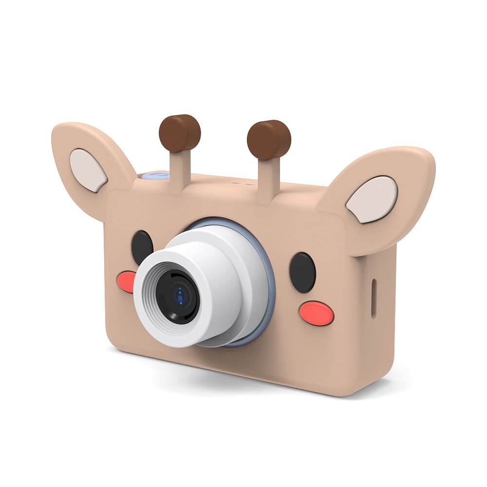 Kids Mini Digital Camera Children 1080P Cute Camcorder Video Recorder Xmas Spy Gadgets Toy Camera: Giraffe