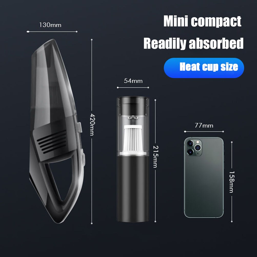 Handheld Vacuum Cleaner Wet and Dry Vacuum Cleaner Portable Handheld Vac Cleaner for Car Interior & Home & Computer Cleaning