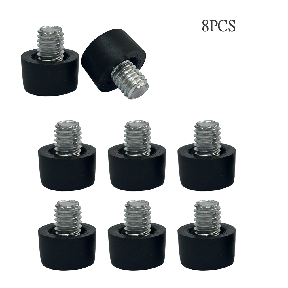 Pies de soporte ajustables de plástico, pies de soporte de nivelación de muebles de plástico, patas de mesa, patas de gabinete, estantes, diámetro de M6, 12mm: Negro