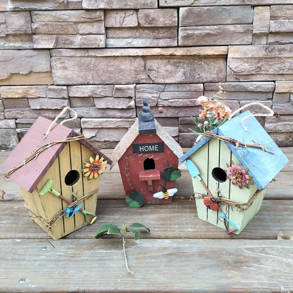 Peinture de cage à oiseaux en plein air, jardin, cour suspendue, niche, nid, artisanat, niche, produits pour animaux de compagnie