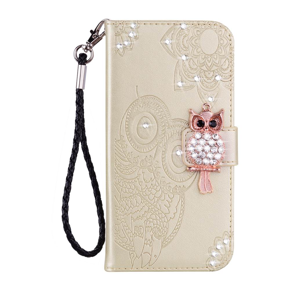 Pixel 5 4A 5G 3D Rhinestone Flip Leather Case For Google Pixel 4A 5 5G Phone Cover Case For Google Pixel 5 4A 5G Cover Case: For Pixel 5 5G / Gold