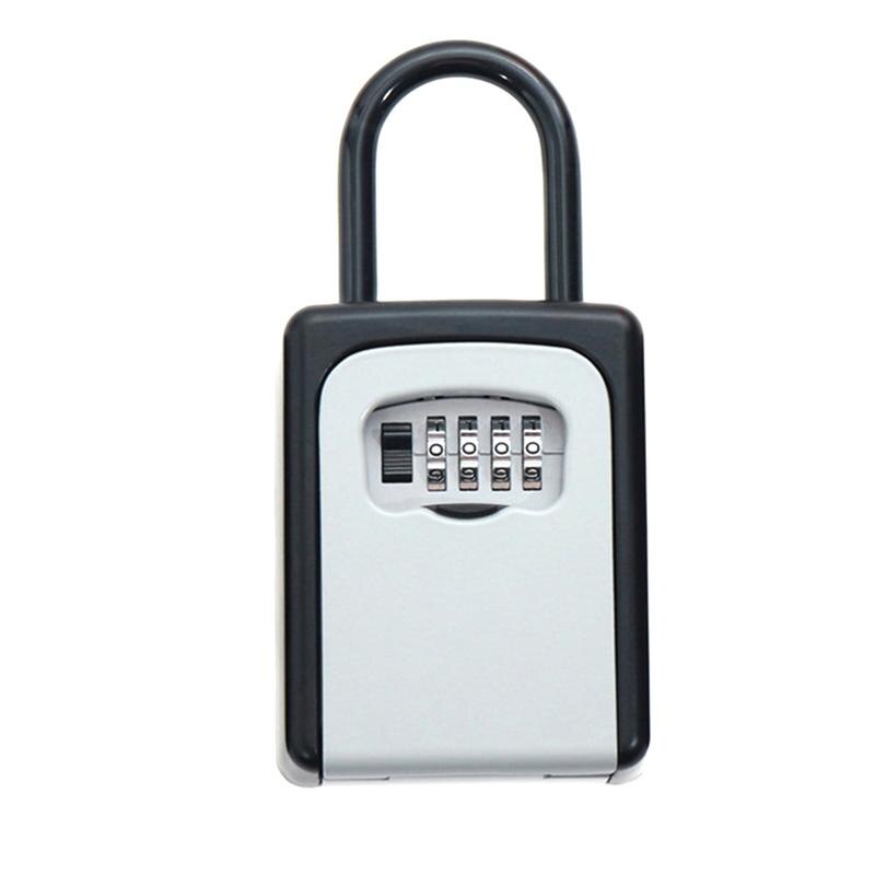 Safty Key Lock Box Set-Your-Own Combination Portable Aluminium Alloy Key Safe Box Secure Box Security Key Holder