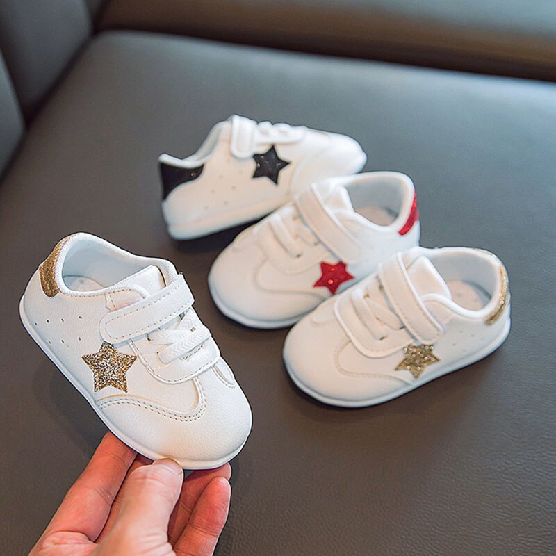 Baby skor sneakers söt stjärna småbarn skor för pojke flicka mjuk bomull anti slip vår sommar baby pojke skor första vandrare