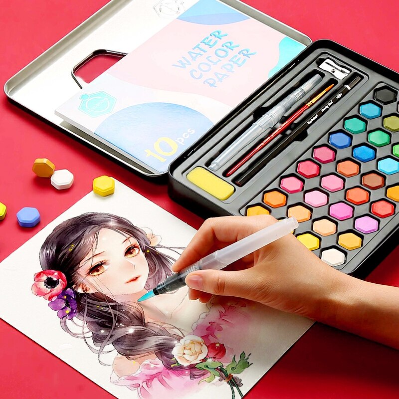 CARIOCA Back to School 100 Stuks Schrijfwaren Set met Kleurrijk en Grafietpotloden, Aquarelverf met Penseel, Markers, Uitwisbare Pennen, Waxstiften, Gummen, Scharen en Lijmstiften