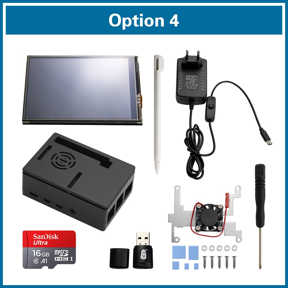 S ROBOT 3.5 inch Raspberry Pi 4 Model B Touch Screen 480*320 LCD Display + Touch Pen + ABS Case for Raspberry Pi 4 RPI60: Option 4