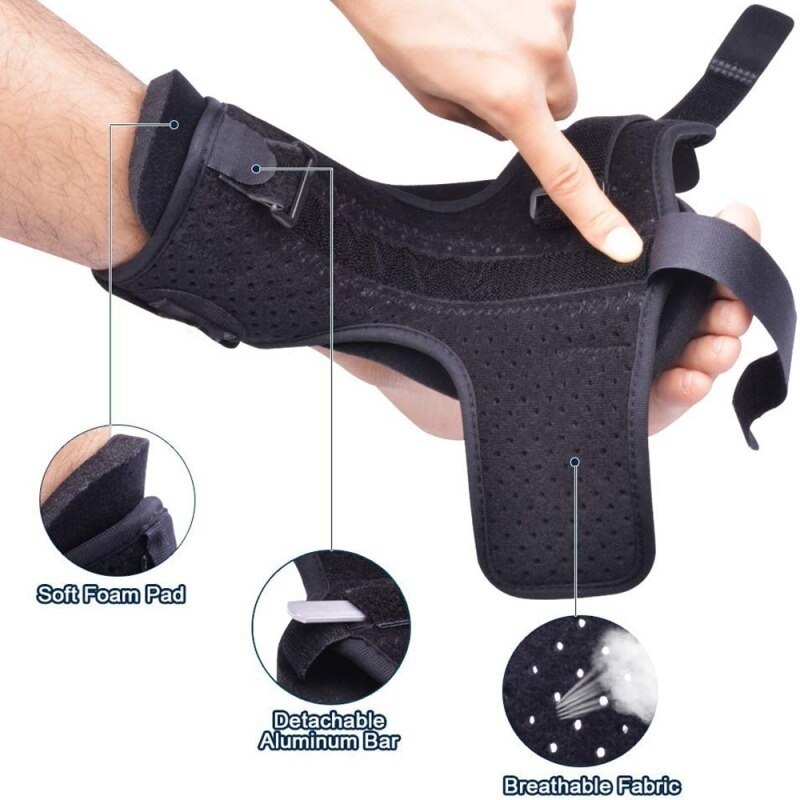 Zity 1pc justerbar elastisk plantar fasciit nattskena dorsal nattskena fot ortotisk stag