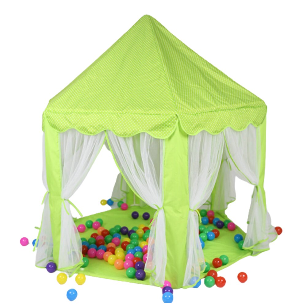 Baby Play House gioco tenda giocattoli Baby Princess Castle Kid's Ocean Ball Pit Pool tenda da gioco pieghevole pieghevole portatile tende Teepee: Green NO Balls