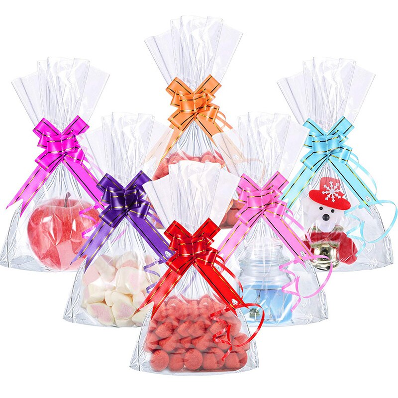 10Pcs/set Pull Bow Ribbons Flower Wrappers For Wedding Events Birthday Decoration Happy Year Christmas Decoration