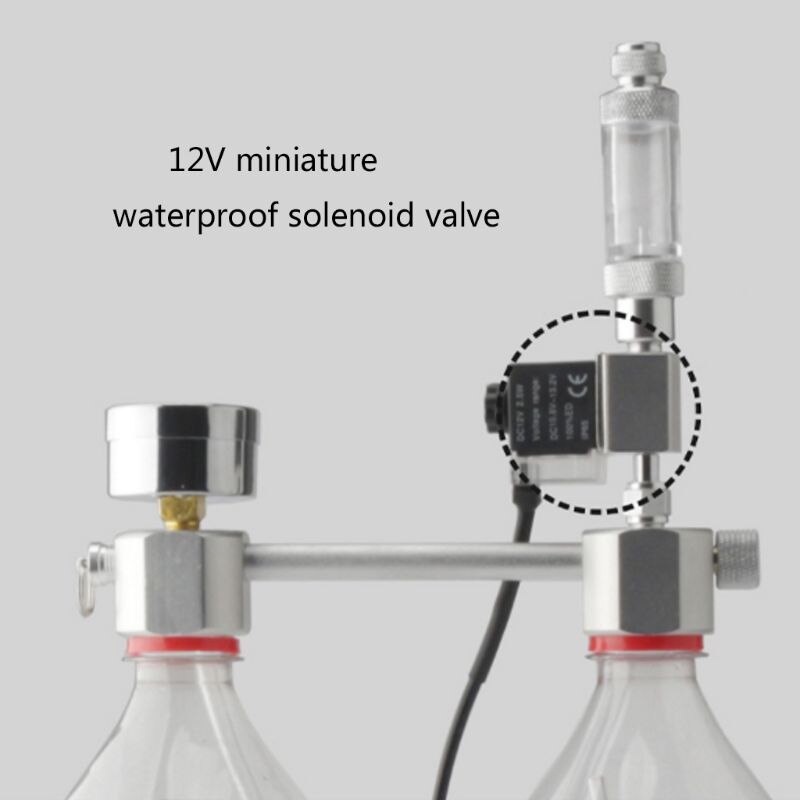 Aquarium DIY CO2 System Generator Kit Bubble Counter Plants Diffuser with Solenoid Valve Fish Tank Regulator Accessory