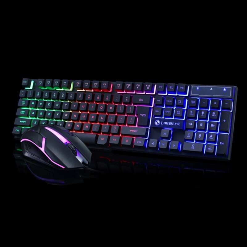 GTX300 USB Wired 104 Keys RGB Backlight Ergonomic Gaming Mouse Keyboard Combos Set