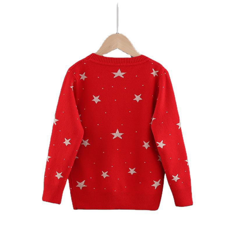 Winter Girls Sweaters Star Sweater Knitwear Children Clothing