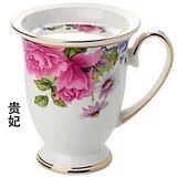 Koffie Mok Met Deksel 300Ml Wit Bone China Porselein Thee Kopjes Met Deksel Luxe Dessert Schotel Engeland Middag thee Mok: 4