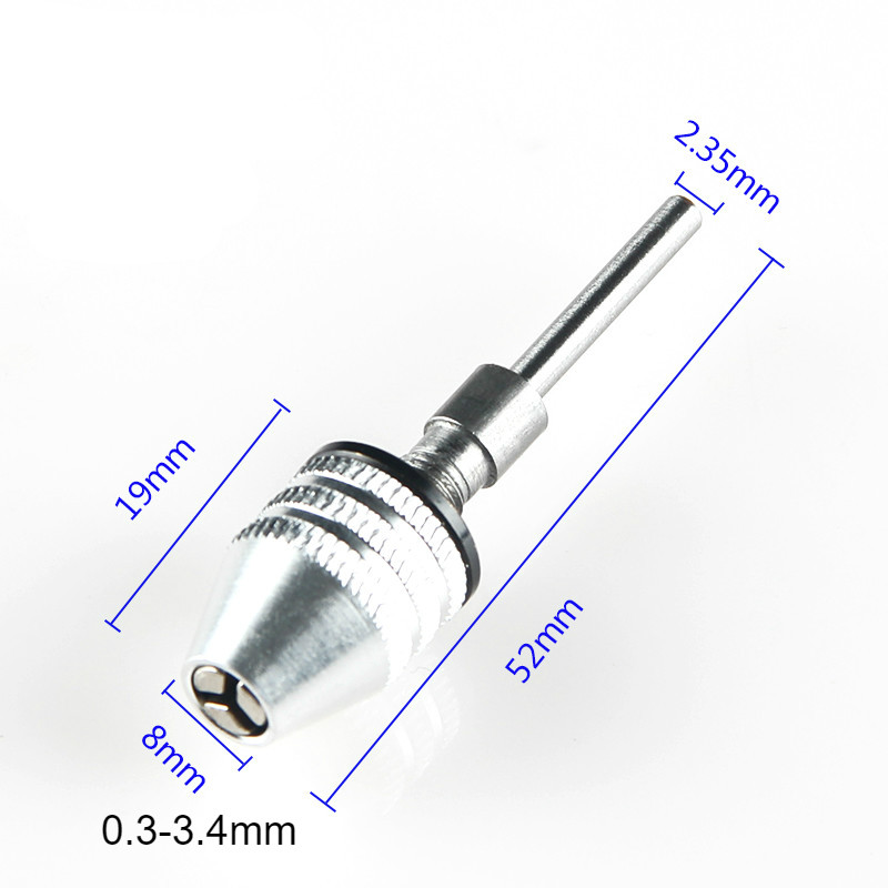 Drill Chuck Adapter Mini Keyless Drill Chuck Bit Self-Tighten Electric Drill Bits Collet Fixture Tools Quick Change Converter: 2.35mm 0.3-3.4mm