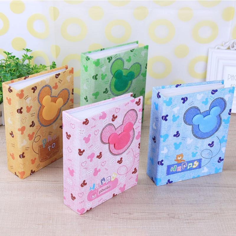 100/200 bolsillos álbum fotográfico de dibujos animados Interleaf Tipo 5/7 pulgadas DIY Scrapbooking boda bebé imagen almacenamiento estuche para álbum