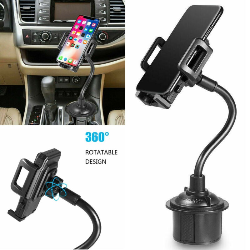 Universal Car Mount Adjustable Gooseneck Cup Holder Cradle For Cell Phone GPS Automobiles Interior Bracket Stand Mounts