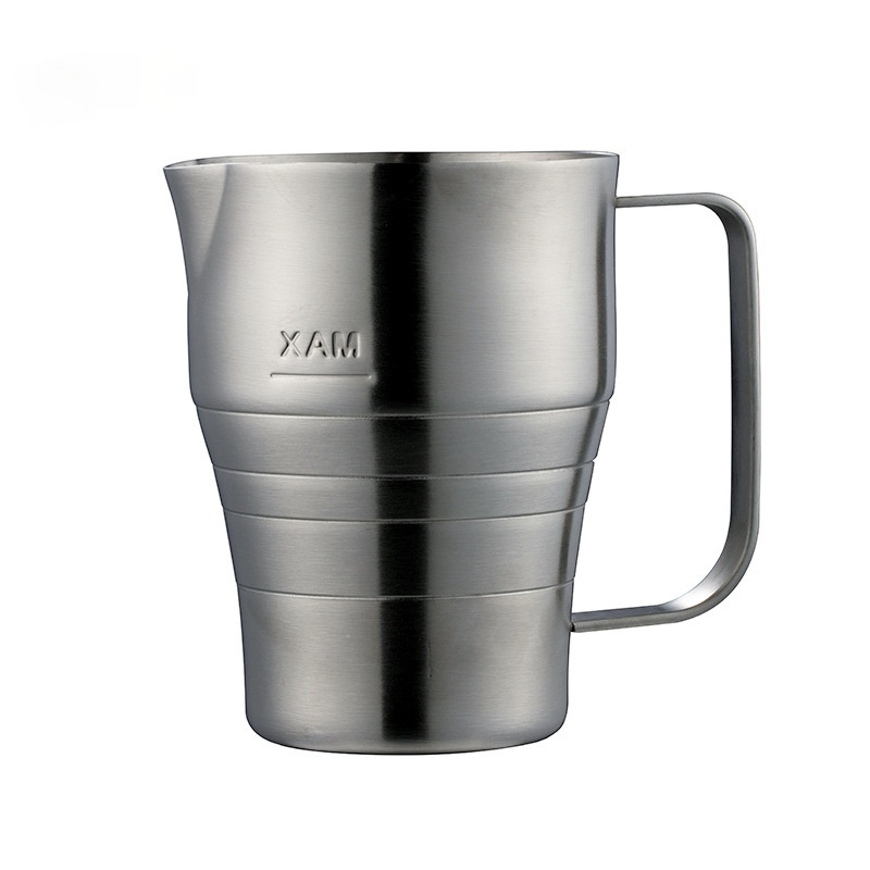 900ml Stainless Steel Thickened Milk Cup Garland Cup Cylinder Milk Foam Frother Frothing Coffee Utensils