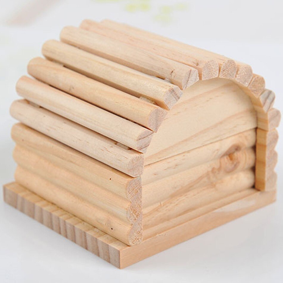 Pet Hamster Wooden House Detachable Small Animal Hamster Chalet Natural Wood Mouse Rat Hut Home Rodents Hideout Cage Nest