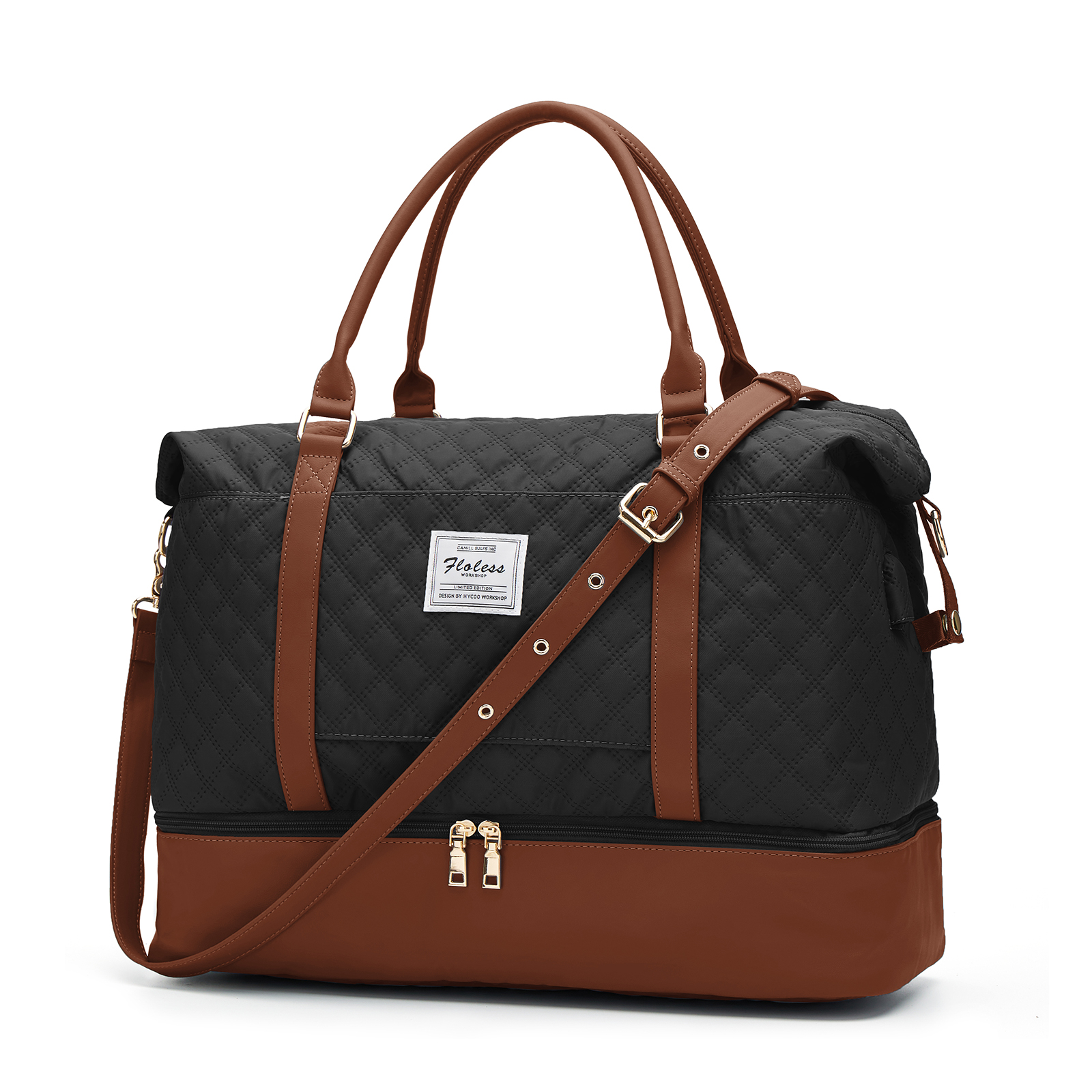 Reis Plunjezak, Sporttas Sporttas, Schouderweekendtassen Voor Dames Met Trolleymouw, Opvouwbare Handbagage Tas: MULTI