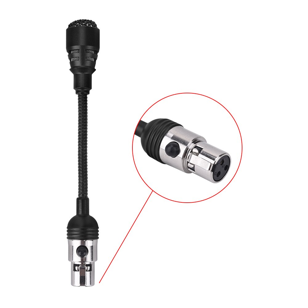 Handheld Style Unidirectional Condenser Microphone For AKG Wireless BodyPack Transmitter 3pin Lockable Mic