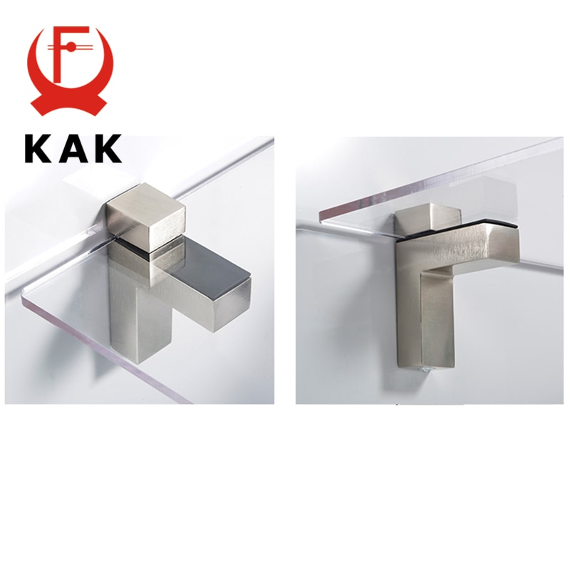 Kak Zinklegering Verstelbare Glasklemmen Glas Plated Beugels Chroom Legering Plank Houder Ondersteuning Klem Houder Voor Glazen Planken