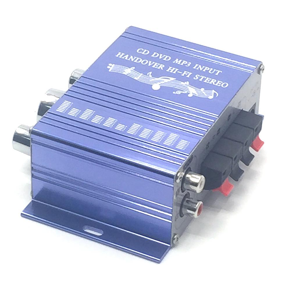 12V 2CH Mini Hi-Fi Stereo Audio Small Amplifier AMP for Car Motorcycle Radio MP3: Blue