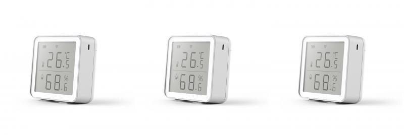 WIFI Temperature Sensor Digital LCD Indoor Home Room Thermometer Hygrometer Temperature Humidity UK Smart Remote Control
