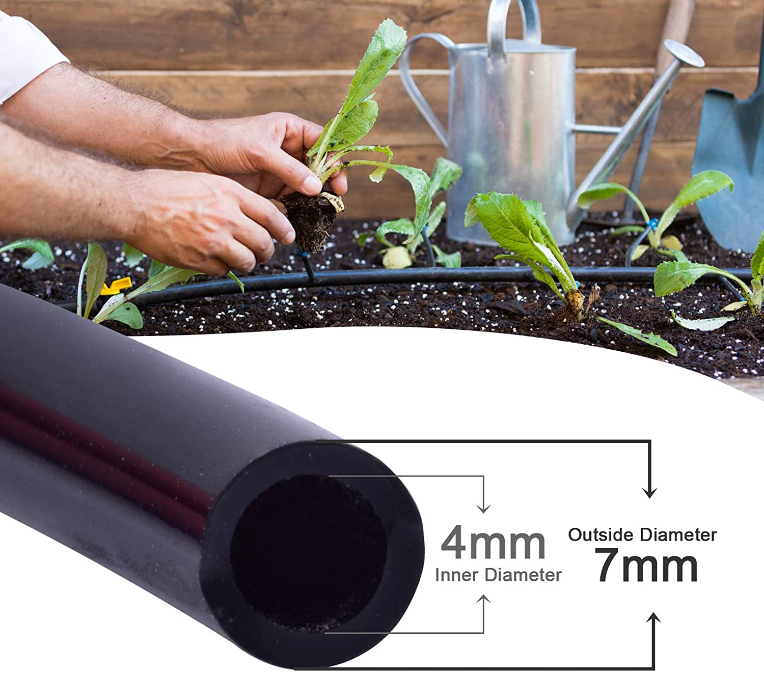 10m/20m/40m Bewässerung Schlauch 4/7mm Garten Tropf Rohr PVC Schlauch Bewässerung System Bewässerung systeme für GewächshäNutzer