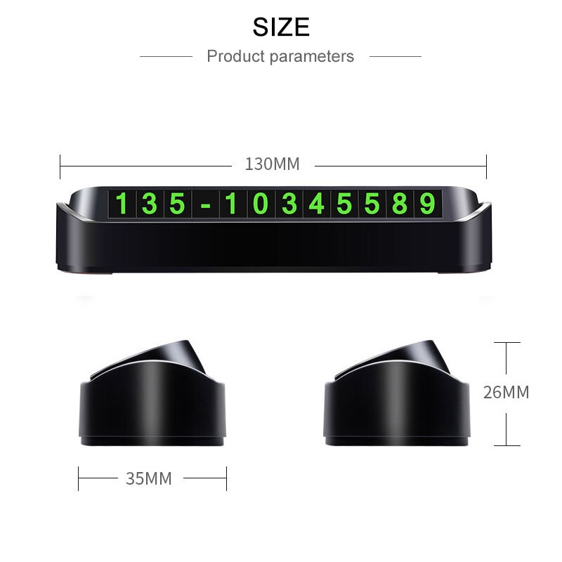 Carte de stationnement temporaire de voiture, plaque de numéro de téléphone, aimant de téléphone, numéro à rabat de voiture, accessoire automatique, accessoires de stationnement de voiture