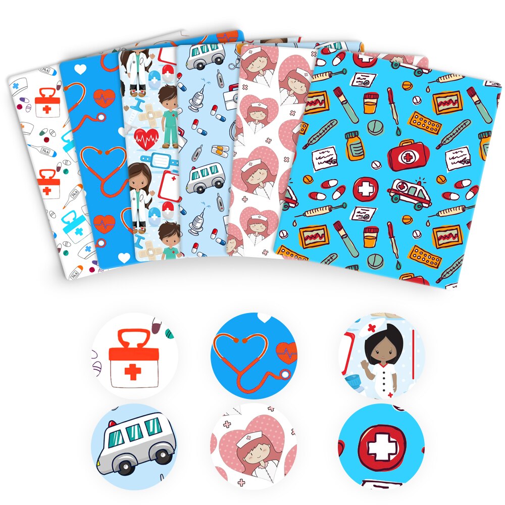 6pcs/set 50*145cm Health Polyester Cotton Fabric Set For Baby Sewing Quilting Fat Quarters Child DIY Patchwork Cloth,c12651