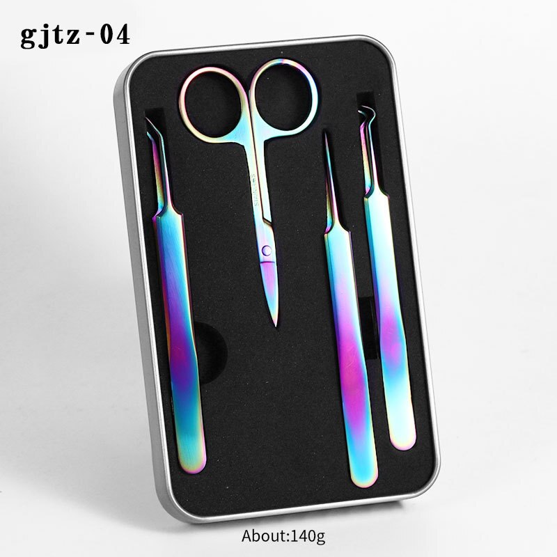 3/4/5/6 Stks/set Manicure Gereedschap Set Nail Schaar Clipper Cuticle Remover Nail Pusher Pedicure Valse nail Tip: G-GITZ04