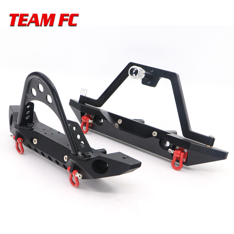 TRX-4 Universal Metall Vorderen und Hinteren Stoßfänger für 1:10 RC Crawler Auto Defender Axial SCX10 JEEP & SCX10 II 90046 90047 S95: 1 Pair Bumper