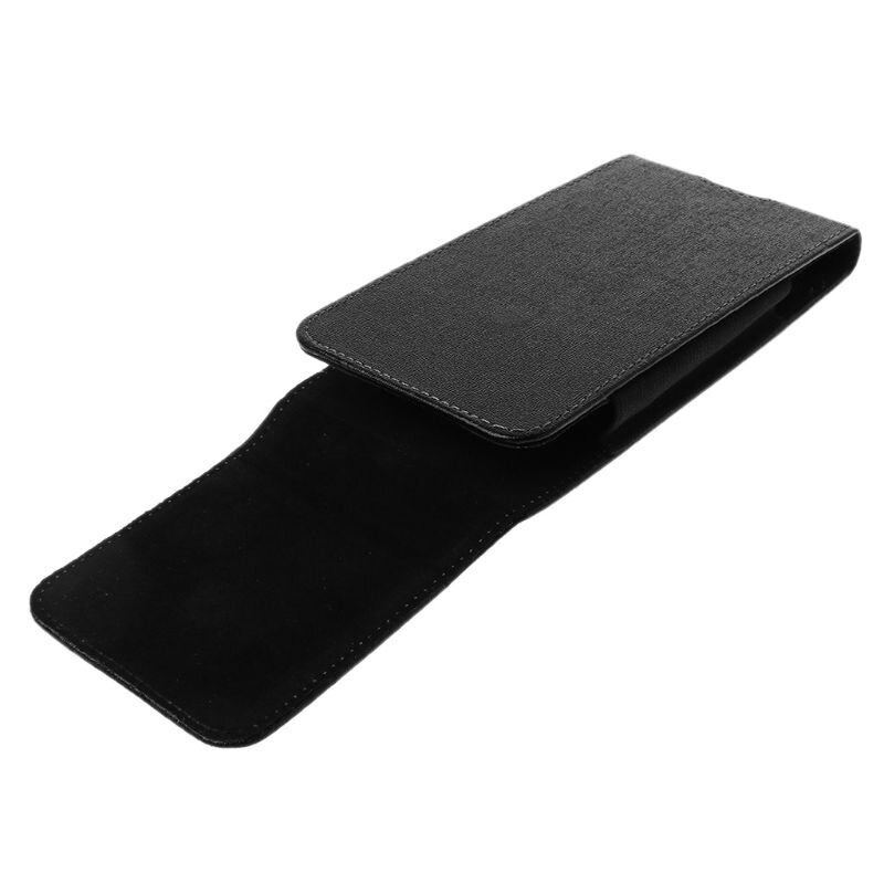 Universal Black Leather Holster Verticale Riemclip Telefoon Pouch Heuptas Voor Iphone Mobiele Telefoon Accessoires